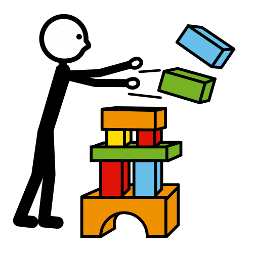 difficultés, comportement, pousser, jeter, crises